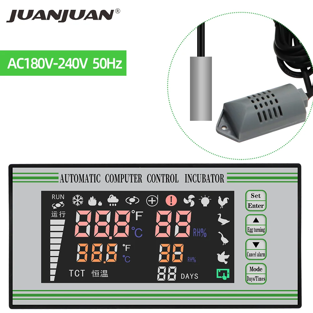 XM-18S Digital Smart Automatic Humidity and Temperature Controller Thermostat Farm Poultry Accessories Tools Egg Incubators
XM-18S Digital Smart Automatic Humidity and Temperature Controller Thermostat Farm Poultry Accessories Tools Egg Incubators