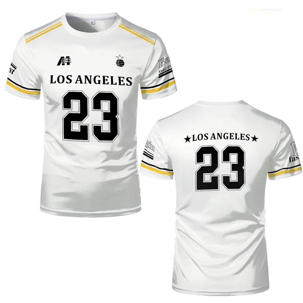 Summer Men's Street Wear Los Angeles 23 Vintage Trend T-shirts Hip-hop Oversized Breathable Round Neck Tops Casual Jerseys
Summer Men's Street Wear Los Angeles 23 Vintage Trend T-shirts Hip-hop Oversized Breathable Round Neck Tops Casual Jerseys