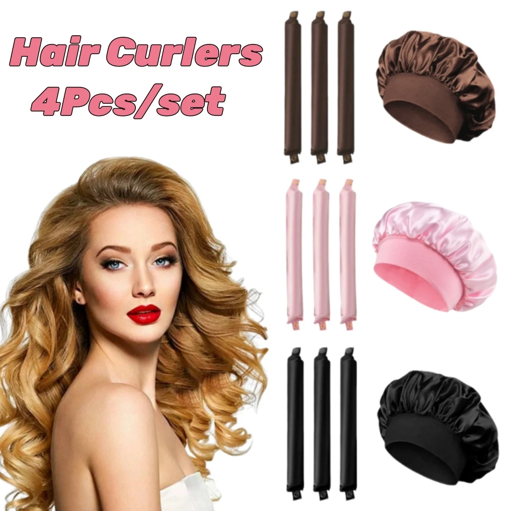 Heatless Curling Rod Headband with Sleeping Bonnet Soft Hair Curler No Heat Hair Rollers Satin Curlers Lazy Curls Styling Tools
Heatless Curling Rod Headband with Sleeping Bonnet Soft Hair Curler No Heat Hair Rollers Satin Curlers Lazy Curls Styling Tools