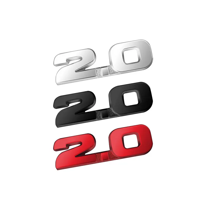 Car Styling 3D Small Metal Silver/Black/Red 2.0 Logo Emblem Side Fender Badge Rear Trunk Sticker For Honda CRV Accord Decoration
Car Styling 3D Small Metal Silver/Black/Red 2.0 Logo Emblem Side Fender Badge Rear Trunk Sticker For Honda CRV Accord Decoration