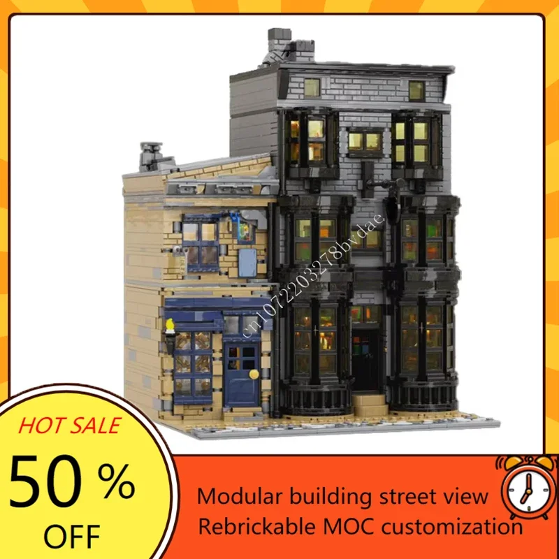 3664PCS Diagon Alley Ollivanders Scribbulus Modular MOC Creative street view Model Building Blocks DIY Education Model Toy Gifts
3664PCS Diagon Alley Ollivanders Scribbulus Modular MOC Creative street view Model Building Blocks DIY Education Model Toy Gifts