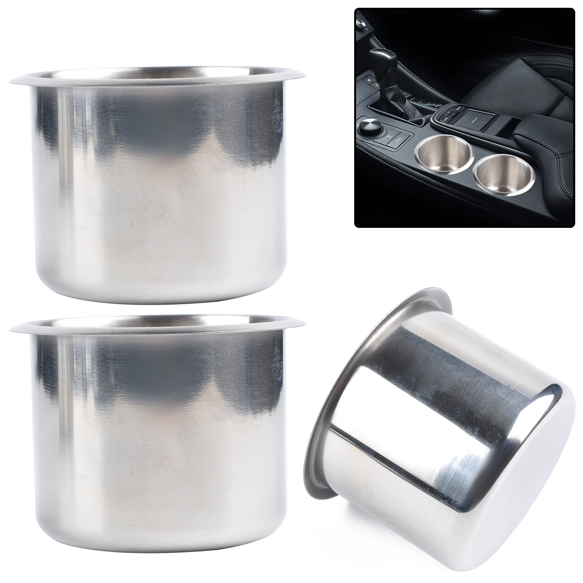 2Pcs Universal Water Cup Holder Car Cup Holder Stainless Steel Ashtray For Poker Table Couch Home Supplies
2Pcs Universal Water Cup Holder Car Cup Holder Stainless Steel Ashtray For Poker Table Couch Home Supplies