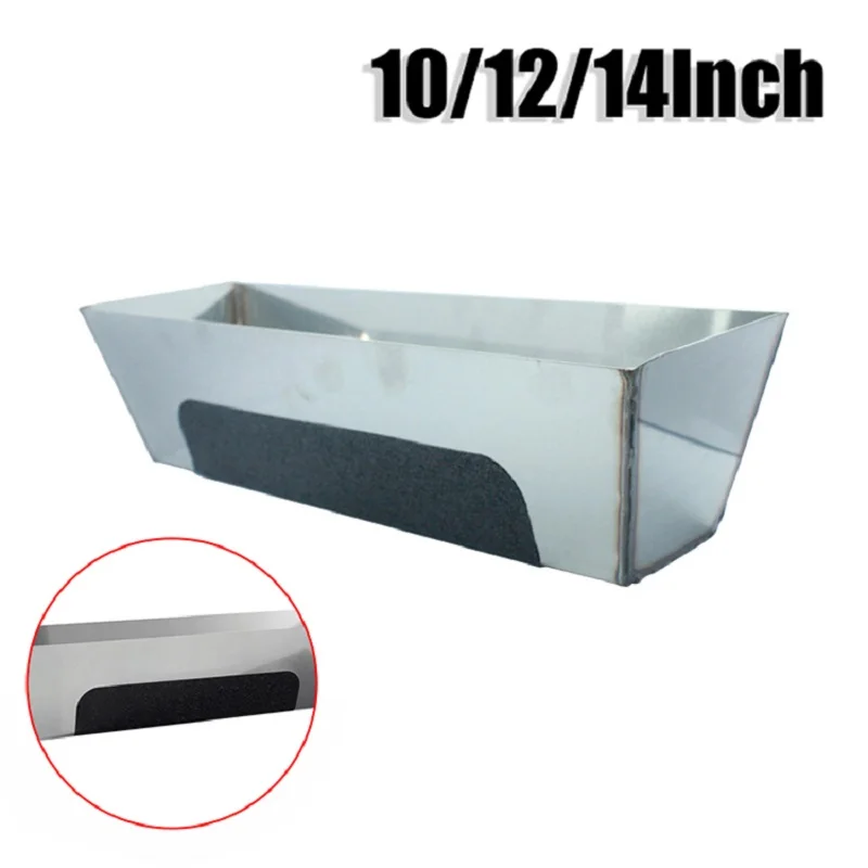 10-14In Stainless Steel Mud Pan Anti Slip Sturdy Accessories Lightweight Drywall Sheared Edges with Reinforced Band Scraping Bar
10-14In Stainless Steel Mud Pan Anti Slip Sturdy Accessories Lightweight Drywall Sheared Edges with Reinforced Band Scraping Bar