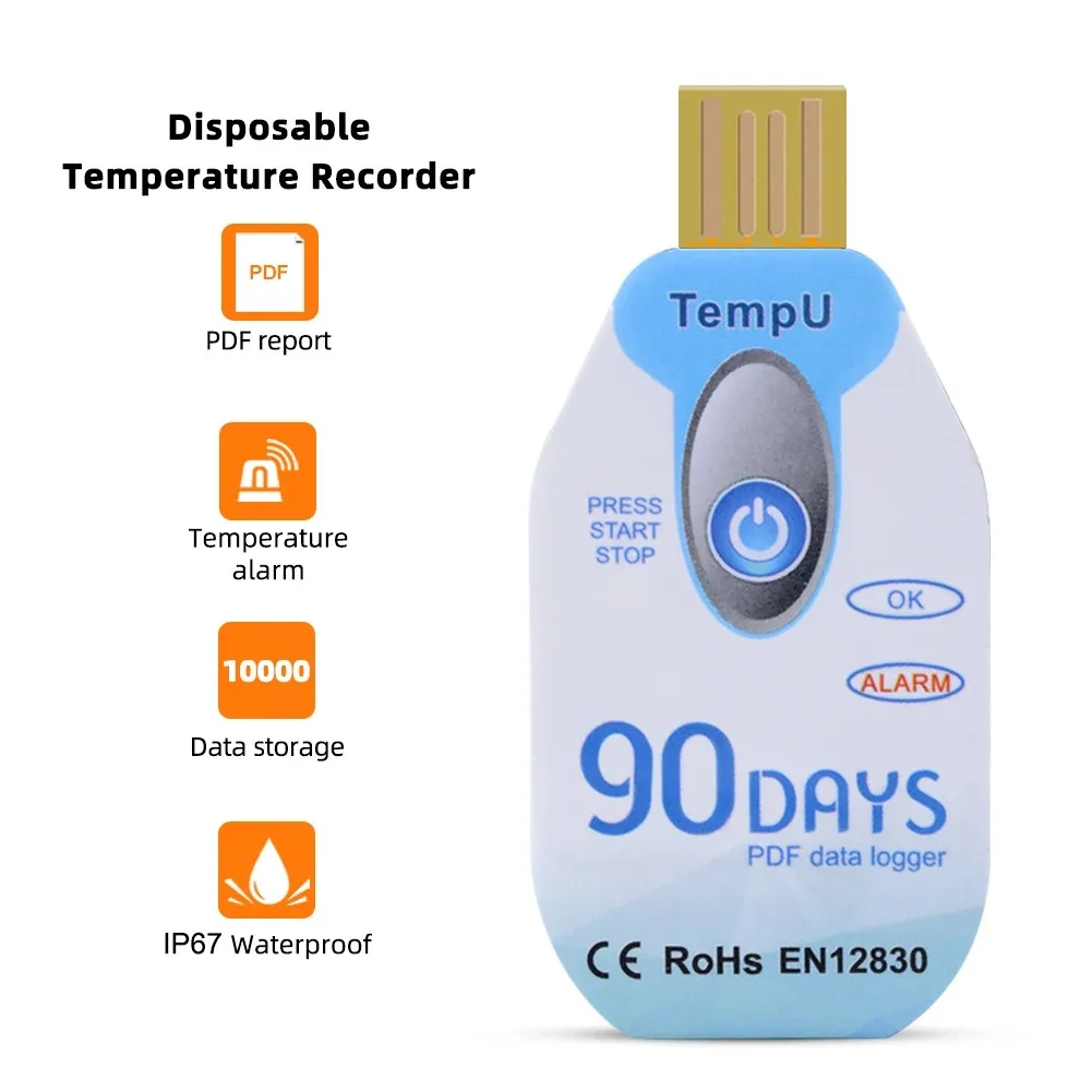 Temperature Data Recorder Single Use 30/60/90 Days USB Port Download PDF Report Temperature Logger For Food, Medicine, Chemical
Temperature Data Recorder Single Use 30/60/90 Days USB Port Download PDF Report Temperature Logger For Food, Medicine, Chemical