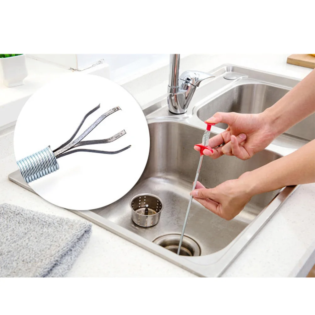 60CM Drain Cleaning Extractor Unclogger Sink Hair Remover Sewer Kitchen Bath Tub Clog Flexible Steel Wire Tool
60CM Drain Cleaning Extractor Unclogger Sink Hair Remover Sewer Kitchen Bath Tub Clog Flexible Steel Wire Tool