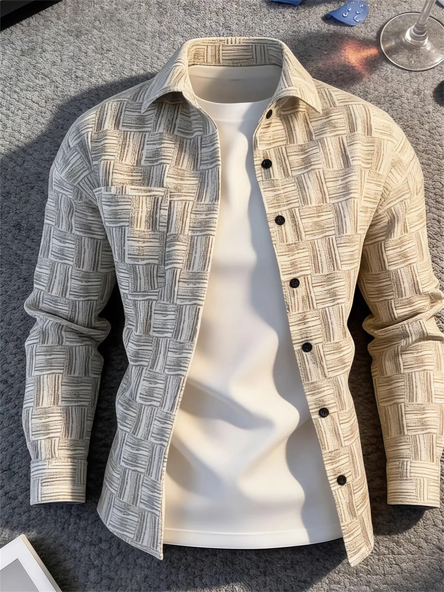 Spring Youth Casual Long Sleeve Dyed Print Shirt Men's Layering Top Wear Yellow Black Leather White Feeling Outerwear Jacket
Spring Youth Casual Long Sleeve Dyed Print Shirt Men's Layering Top Wear Yellow Black Leather White Feeling Outerwear Jacket