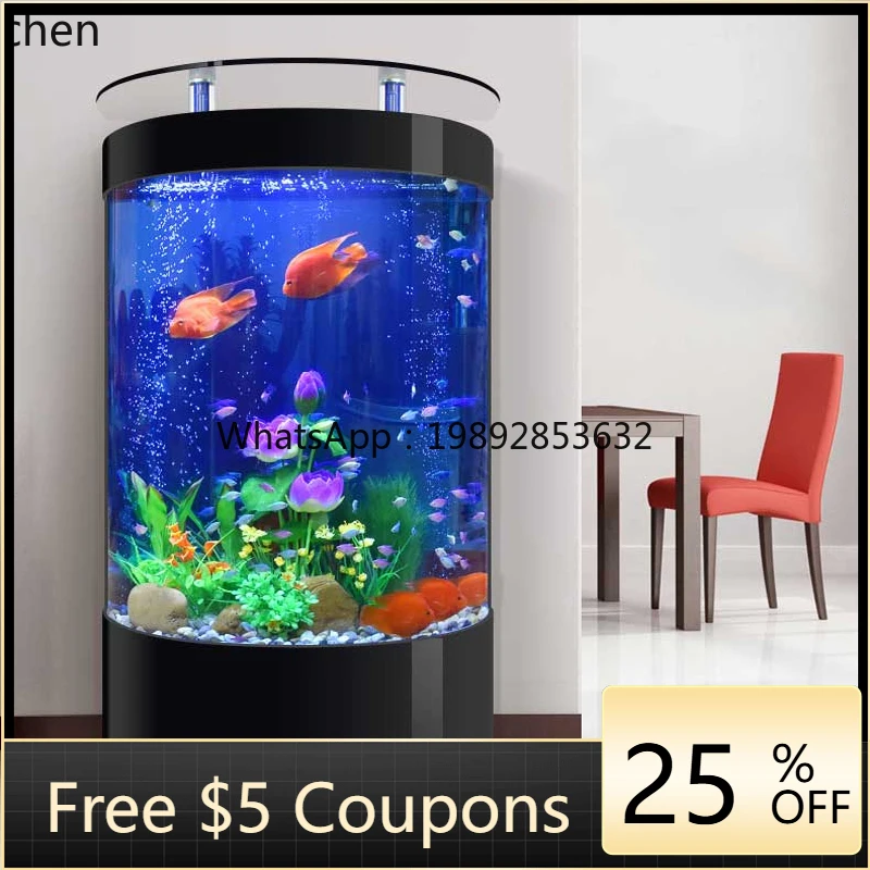 Simple Smart Semi-Circular Home Goldfish Tank Living Room Medium-Large Glass Lazy No-Water-Change Aquarium
Simple Smart Semi-Circular Home Goldfish Tank Living Room Medium-Large Glass Lazy No-Water-Change Aquarium