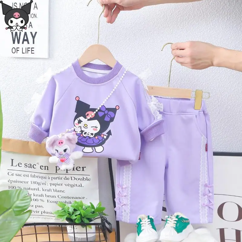 Толстовка с бантом для девочек Kuromi, комплект аниме Kawaii Sanrio, брюки с длинными рукавами, весна-осень, новая мода, приятный для кожи, мягкий
Толстовка с бантом для девочек Kuromi, комплект аниме Kawaii Sanrio, брюки с длинными рукавами, весна-осень, новая мода, приятный для кожи, мягкий