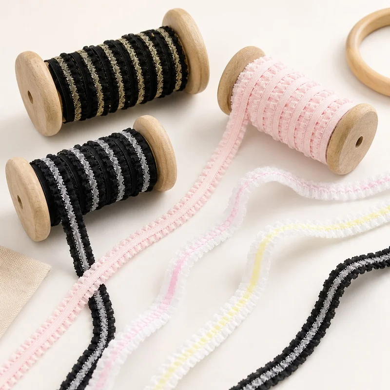 10M 12mm Ruffle Elastic Rope Lace Trim Stretch Band For Bra Strap Underwear Doll Dress Decor Garment Sewing Accessories Lingerie
10M 12mm Ruffle Elastic Rope Lace Trim Stretch Band For Bra Strap Underwear Doll Dress Decor Garment Sewing Accessories Lingerie