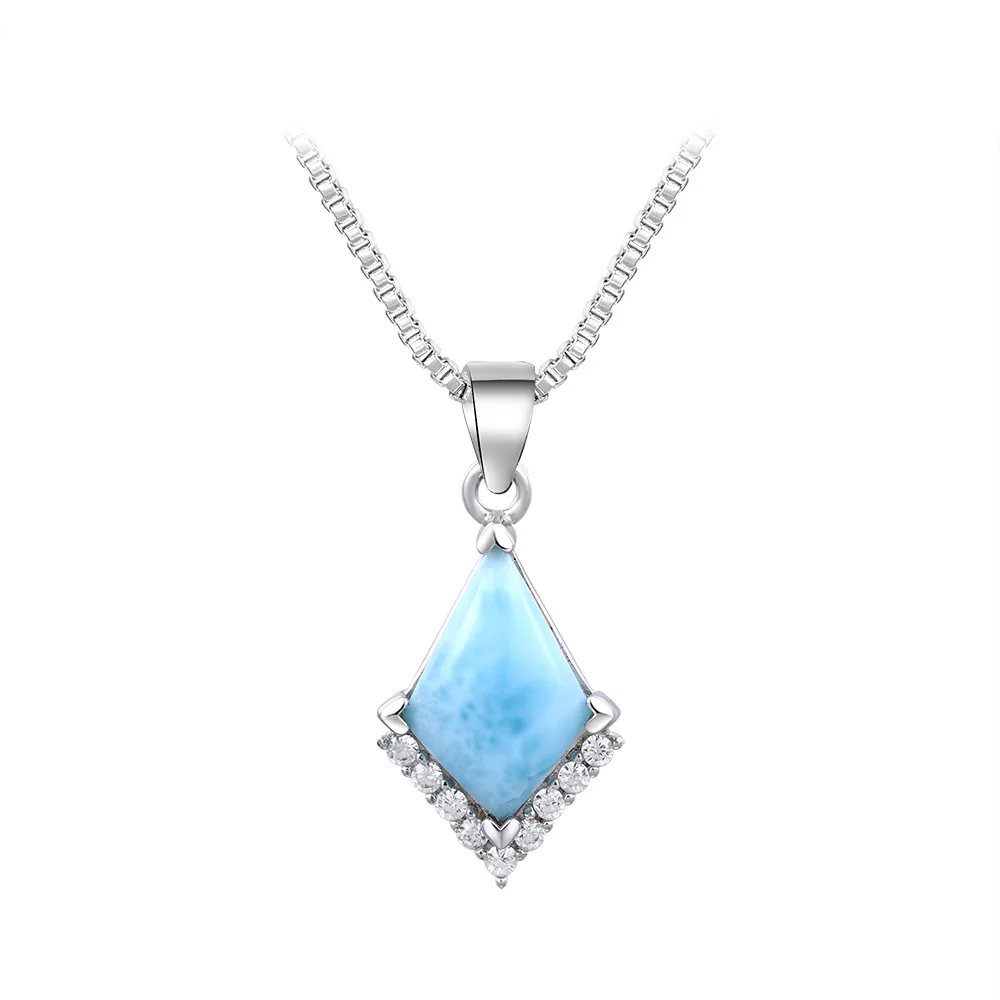 Elegant Rhodium-Plated Copper Pendant with Sea Sediment Jasper & Diamonds, Trendy Blue Stone Necklace for Women
Elegant Rhodium-Plated Copper Pendant with Sea Sediment Jasper & Diamonds, Trendy Blue Stone Necklace for Women