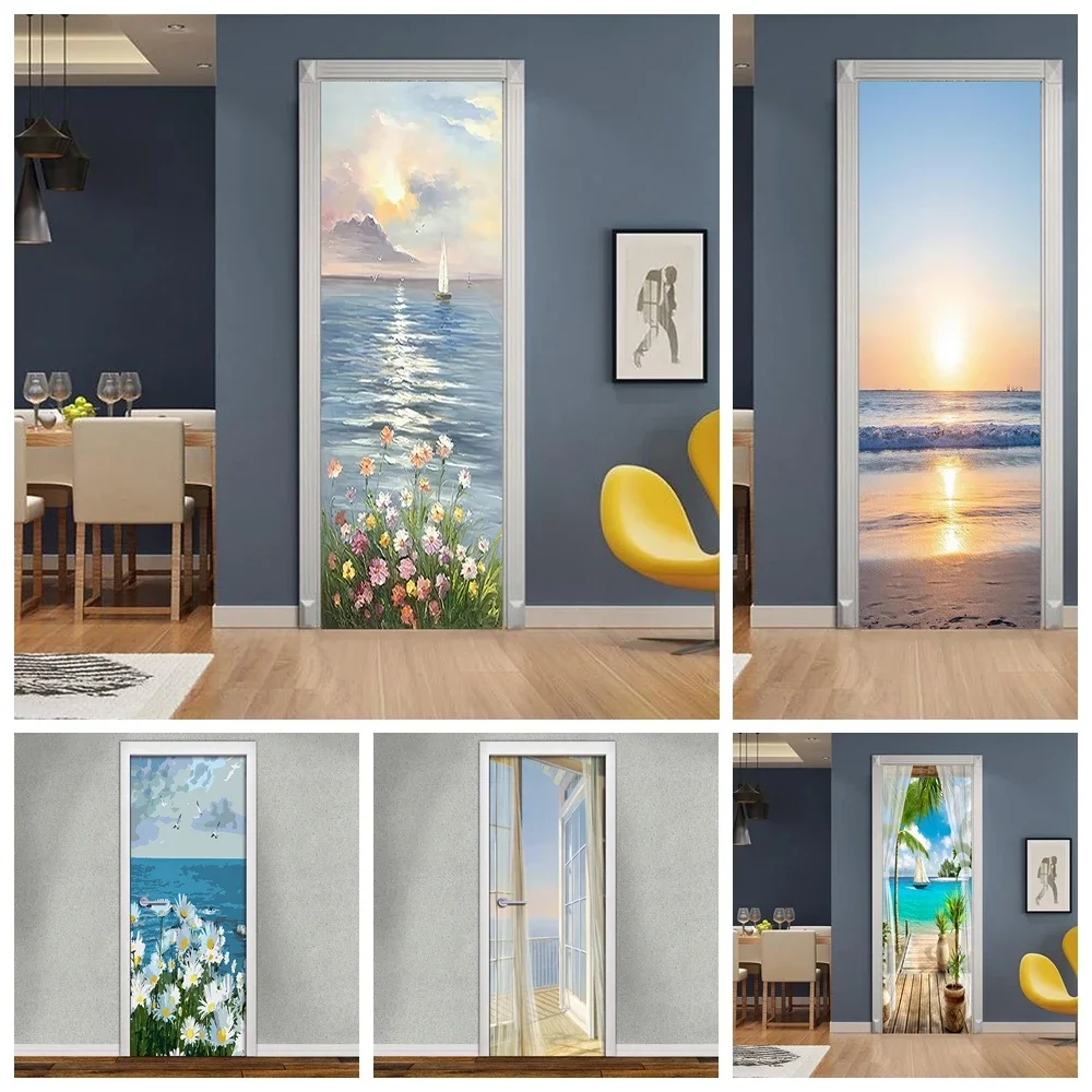 3D Flower Prints Door Sticker Wallpaper Peel And Stick Vinyl Decal Nature Beach Landscape Door Cover Poster for Girl Bedroom
3D Flower Prints Door Sticker Wallpaper Peel And Stick Vinyl Decal Nature Beach Landscape Door Cover Poster for Girl Bedroom