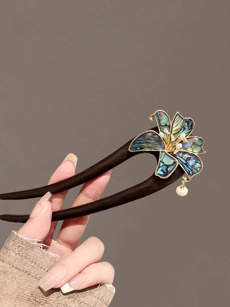 Ele Bla Ebony U-aped Double Hairpin Women's Fixed Hair Accory Traditional Chinese Sle Fre out Sweet Sle
Ele Bla Ebony U-aped Double Hairpin Women's Fixed Hair Accory Traditional Chinese Sle Fre out Sweet Sle