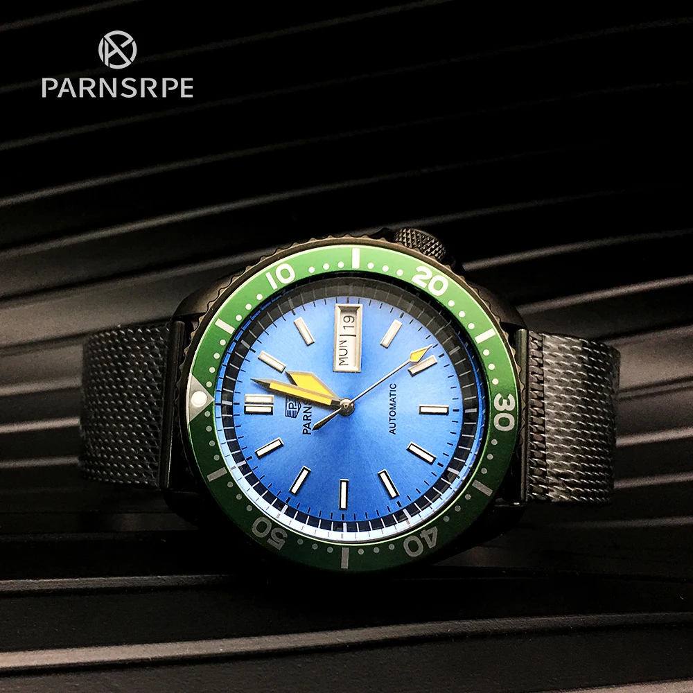 PARNSRPE Automatic Men's NH36A Movement Men's Mechanical Watch Blue Luminous Dial Day Calendar Display Sports Casual Watch
PARNSRPE Automatic Men's NH36A Movement Men's Mechanical Watch Blue Luminous Dial Day Calendar Display Sports Casual Watch