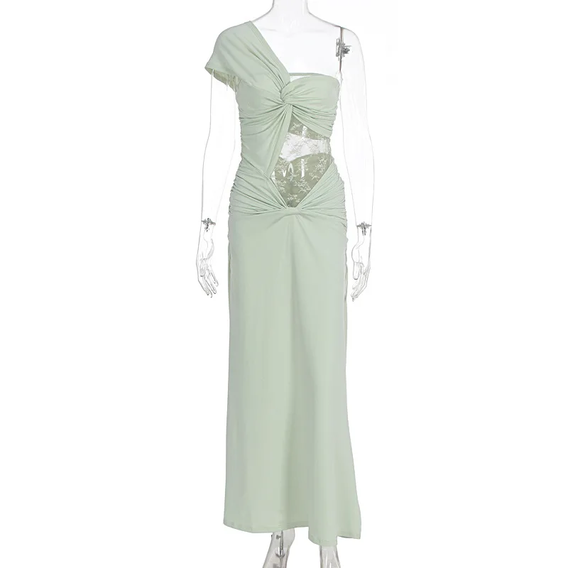 Women's Mint Green One Shoulder Cutout Mesh Maxi Dress Sexy Bodycon Formal Party Gown
Women's Mint Green One Shoulder Cutout Mesh Maxi Dress Sexy Bodycon Formal Party Gown