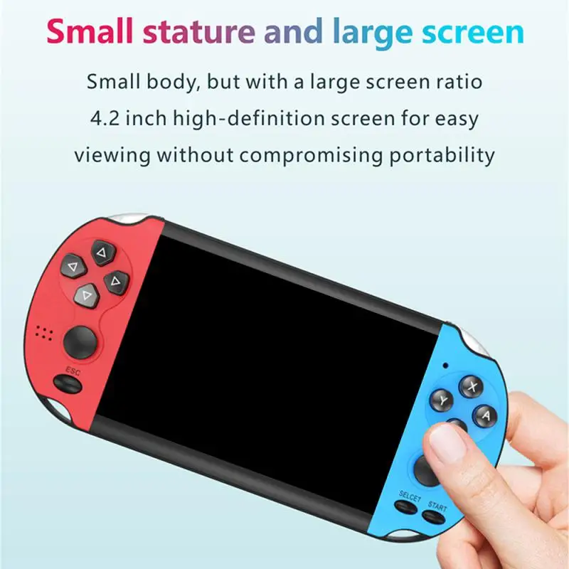 X7 Handheld Game Console 4.3 Inch HD Screen Built-in Classic Retro 1500 Games Portable Game Console With Dual Joystick Console
X7 Handheld Game Console 4.3 Inch HD Screen Built-in Classic Retro 1500 Games Portable Game Console With Dual Joystick Console