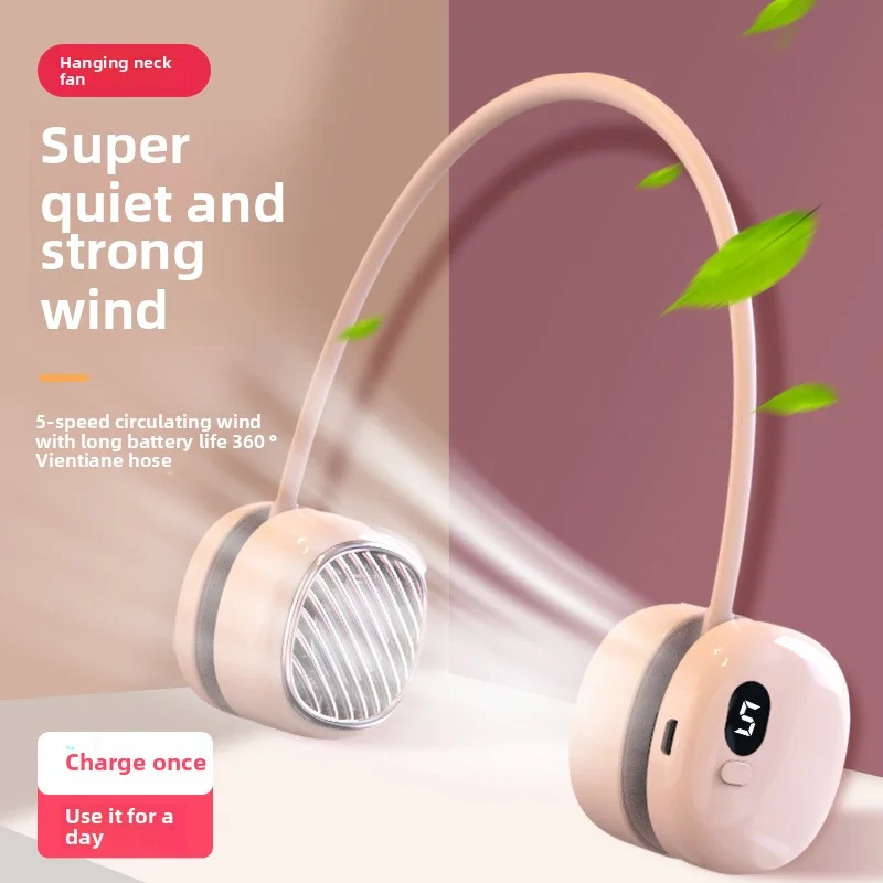 Ultra-Long Life Mini Hanging Neck Leafless Small Fan Portable Usb Charging Lazy Outdoor Portable Digital Display
Ultra-Long Life Mini Hanging Neck Leafless Small Fan Portable Usb Charging Lazy Outdoor Portable Digital Display