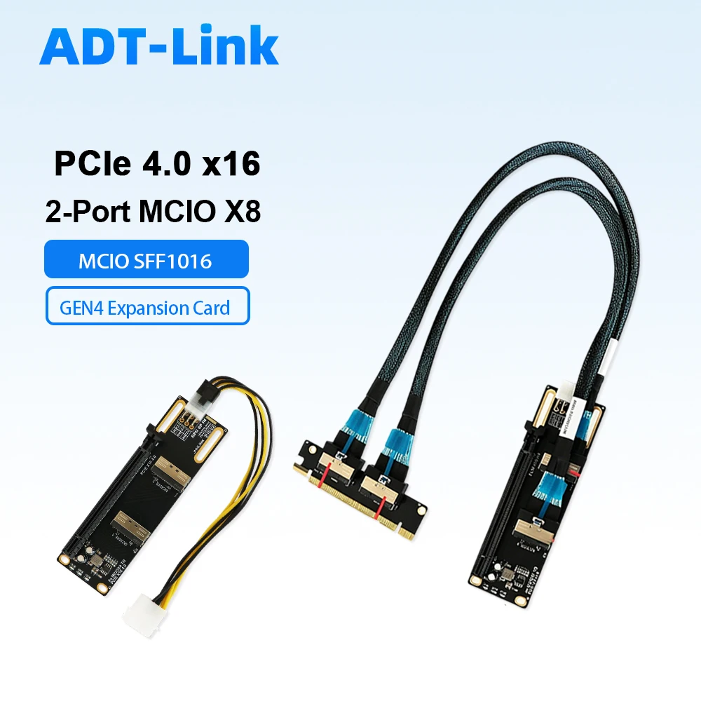 2-Port MCIO X8 To PCIe X16 4.0 GEN4 Adapter Card SFF1016 MCIO X8 PCIe 4.0 Expansion Card High Speed Server GPU Riser Card P1E-V2
2-Port MCIO X8 To PCIe X16 4.0 GEN4 Adapter Card SFF1016 MCIO X8 PCIe 4.0 Expansion Card High Speed Server GPU Riser Card P1E-V2