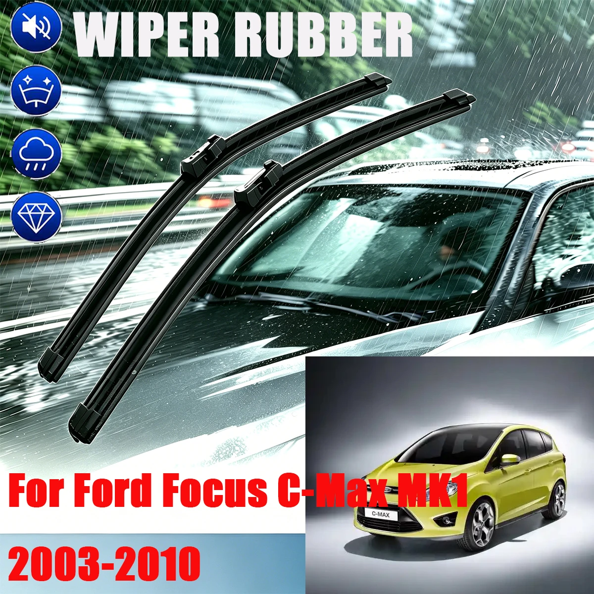 For Ford Focus C-Max MK1 2003-2010 Front Rear Wiper Blades 3PCS 26" 19" 11" Windshield Windscreen Window Cutter Accessories
For Ford Focus C-Max MK1 2003-2010 Front Rear Wiper Blades 3PCS 26" 19" 11" Windshield Windscreen Window Cutter Accessories