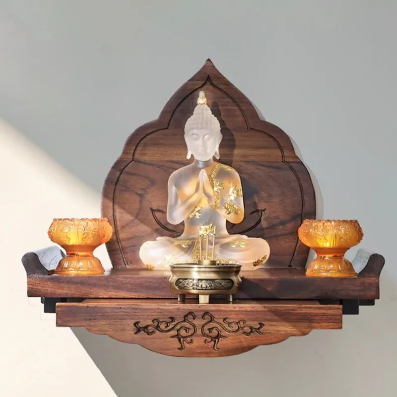 Wall-Mounted Buddha Altar Stand Adjustable Home Altar Shelf for Guanyin Religious Offering Platform
Wall-Mounted Buddha Altar Stand Adjustable Home Altar Shelf for Guanyin Religious Offering Platform