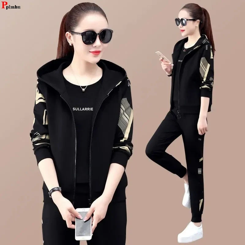 Casual Print Tracksuit 3 Piece Set Women Outfits Korean Conjunto Femenino Hooded Vest Jacket + Round Neck Sweashirt + Pants Suit
Casual Print Tracksuit 3 Piece Set Women Outfits Korean Conjunto Femenino Hooded Vest Jacket + Round Neck Sweashirt + Pants Suit