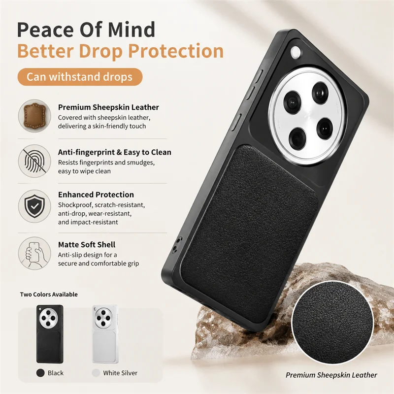 Classic Lychee-Textured Non-Slip Leather Ultra-Slim Covers for OPPO FindX8 X8Pro Anti-Scratch Mobile Lambskin Shock Proof Cases
Classic Lychee-Textured Non-Slip Leather Ultra-Slim Covers for OPPO FindX8 X8Pro Anti-Scratch Mobile Lambskin Shock Proof Cases