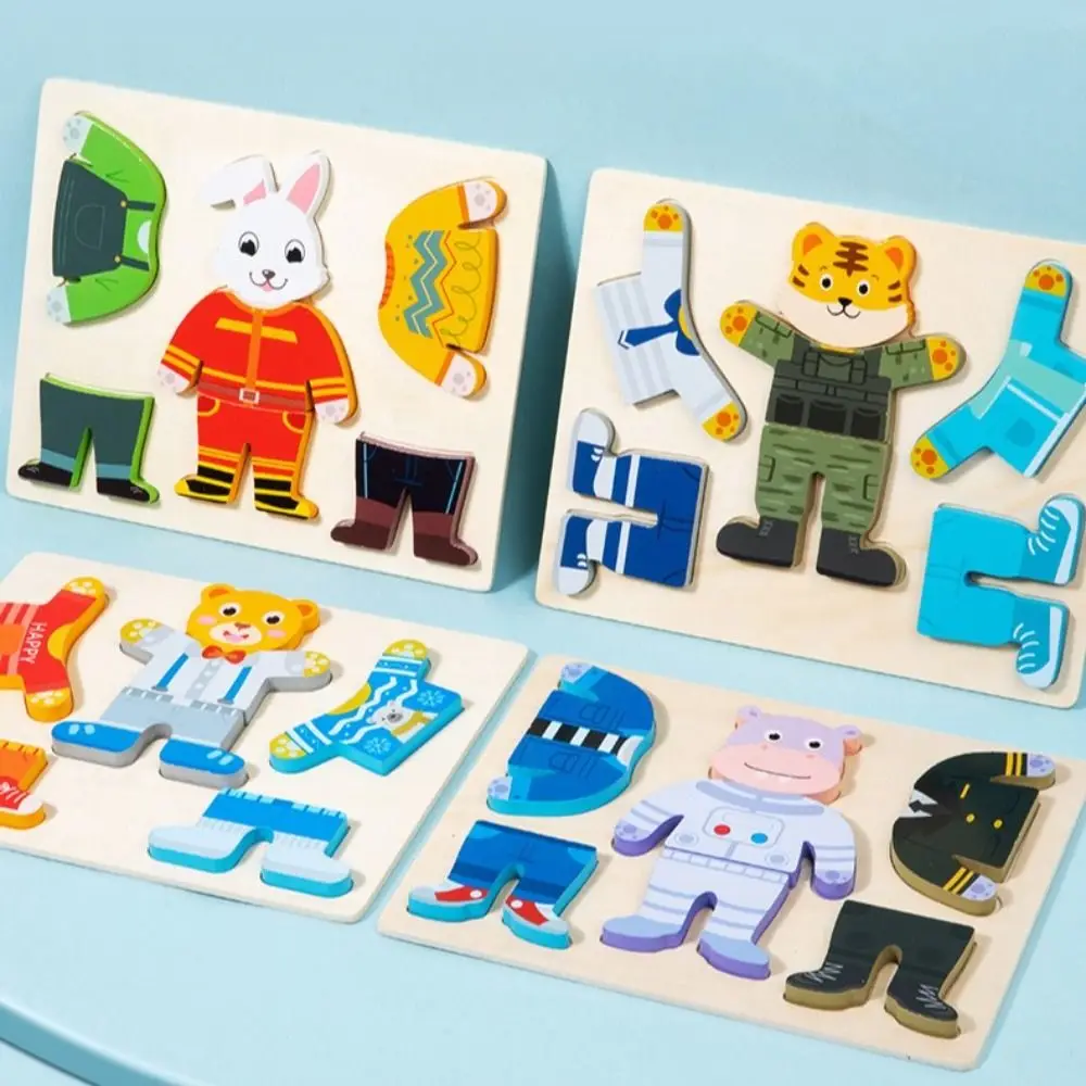 Montessori Wooden Animal Dress-up Jigsaw Educational DIY Dressing Puzzle Clothes Matching Toys for Kids Gift
Montessori Wooden Animal Dress-up Jigsaw Educational DIY Dressing Puzzle Clothes Matching Toys for Kids Gift
