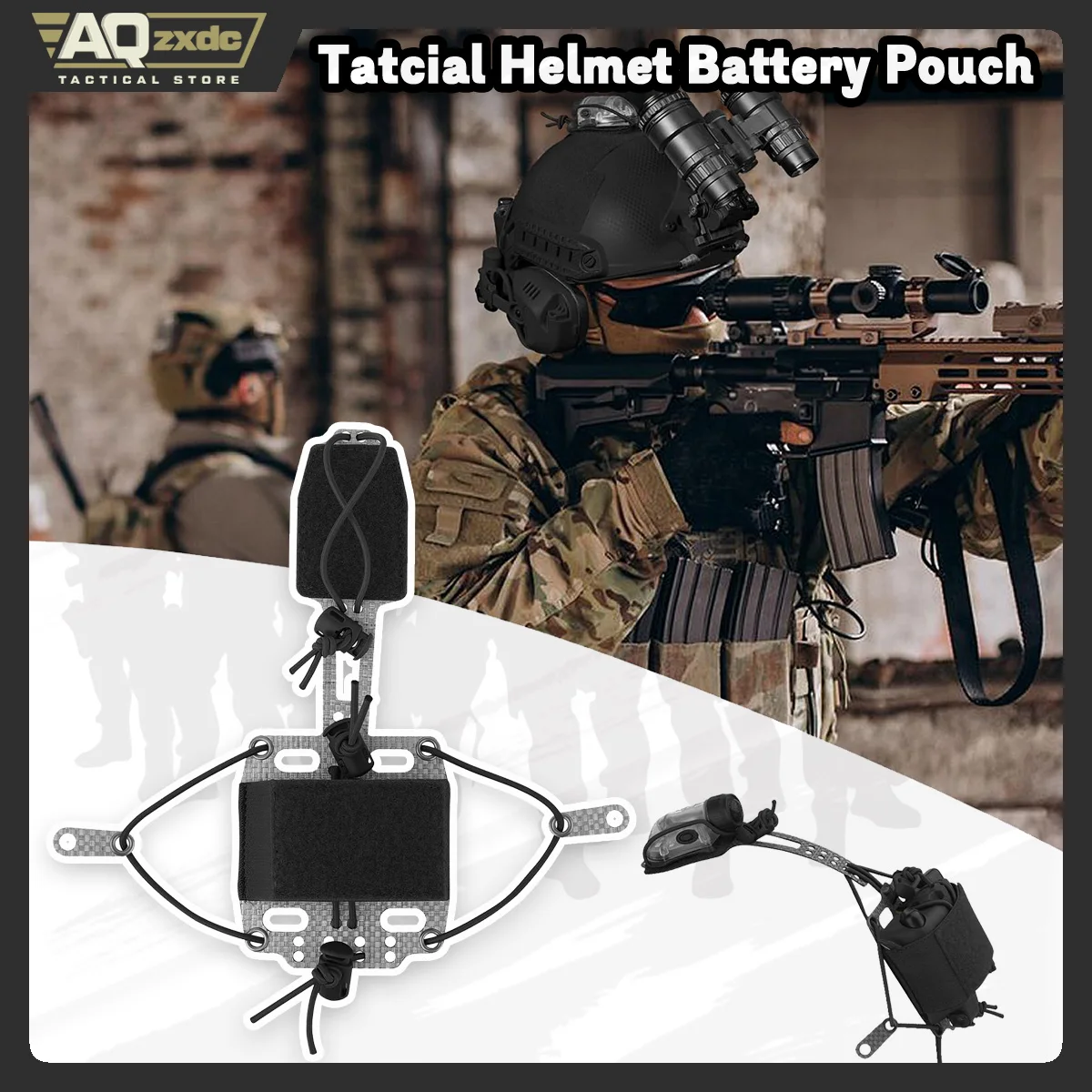 AQzxdc Tatcial Helmet Battery Pouch,PVS NGV T Shape Counterweight Case Retention System with Hook Backing
AQzxdc Tatcial Helmet Battery Pouch,PVS NGV T Shape Counterweight Case Retention System with Hook Backing
