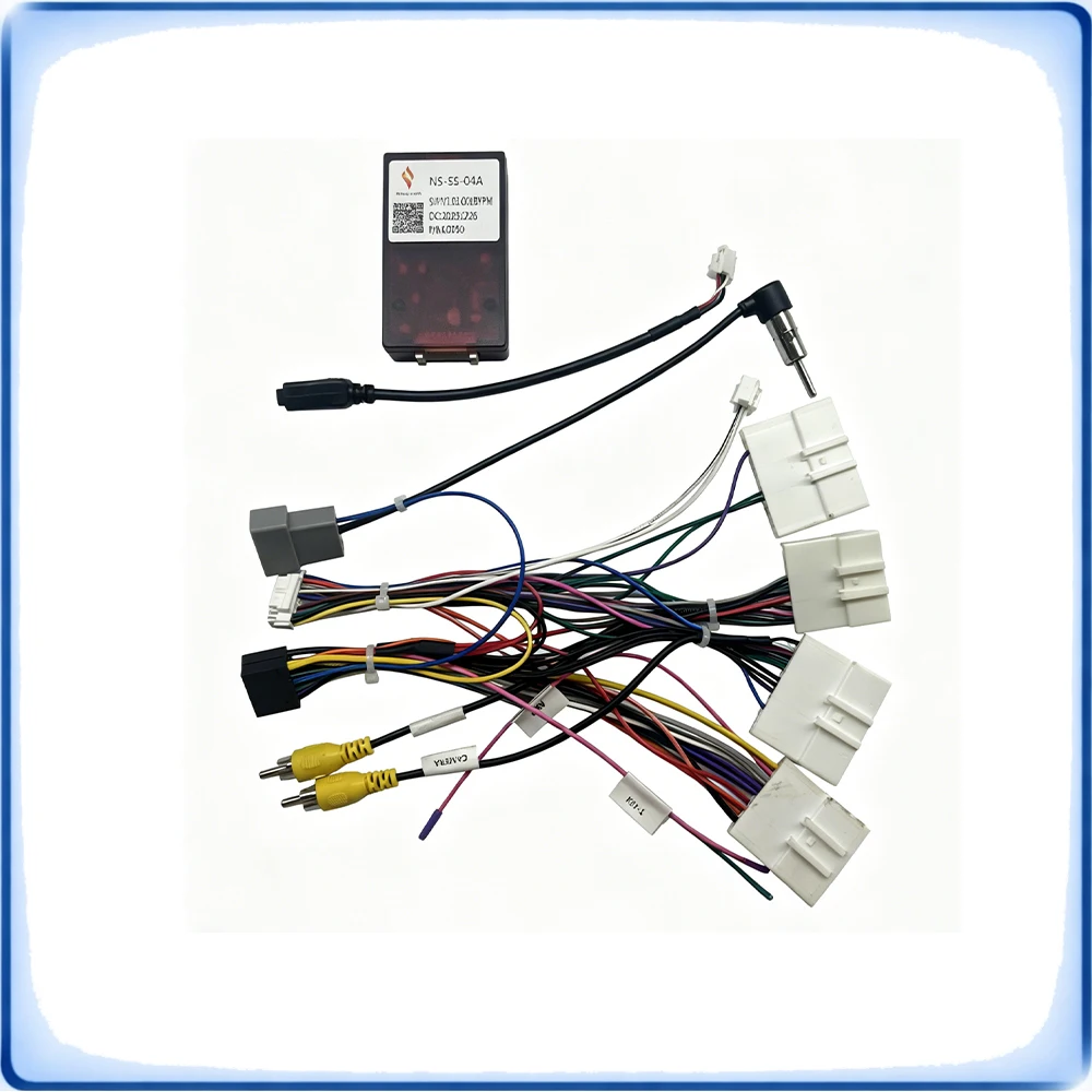Car Stereo Wiring Harness with NS-SS-04A CANBUS Decoder for Nissan X-Trail Qashqai 2014-2018
Car Stereo Wiring Harness with NS-SS-04A CANBUS Decoder for Nissan X-Trail Qashqai 2014-2018
