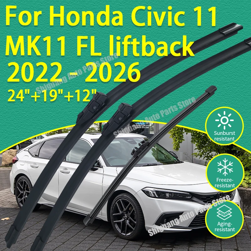 Front Rear Silicone Coating Wipers for Honda Civic 11 MK11 FL liftback 2022 - 2026 Car Wiper Windshield Windscreen Accessories
Front Rear Silicone Coating Wipers for Honda Civic 11 MK11 FL liftback 2022 - 2026 Car Wiper Windshield Windscreen Accessories