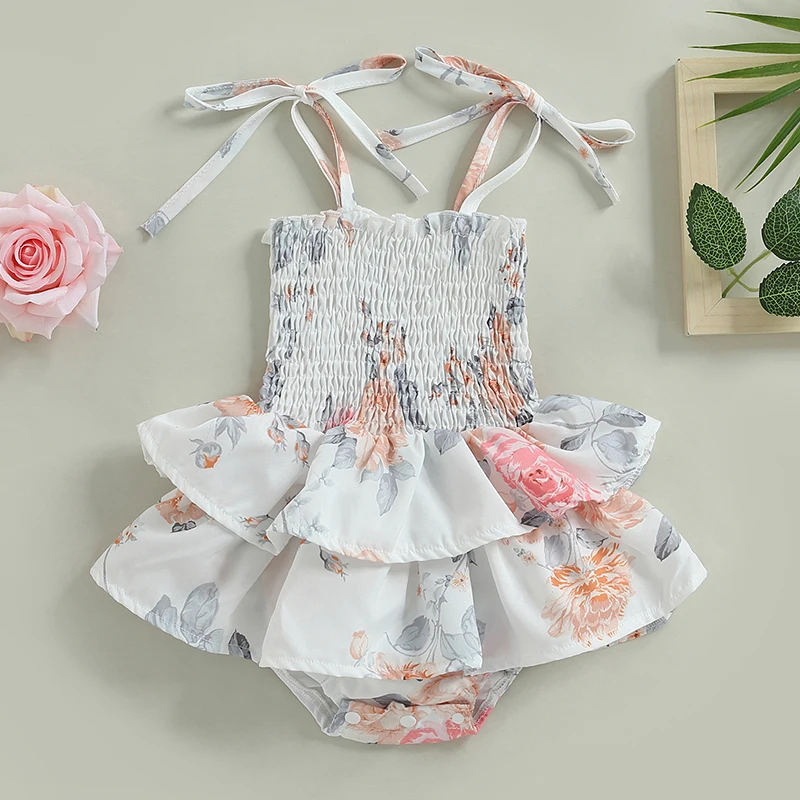2023-02-23 Lioraitiin 0-18M Infant Baby Girl Summer Bodysuit Sleeveless Tie Shoulder Square Neck Floral Print Romper Dress 
2023-02-23 Lioraitiin 0-18M Infant Baby Girl Summer Bodysuit Sleeveless Tie Shoulder Square Neck Floral Print Romper Dress