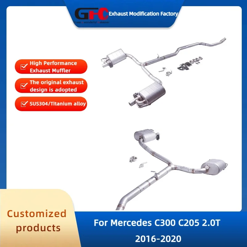 Catback Valvetronic Exhaust Pipe for Benz C300 C205 2.0T 2016-2020 High-Performance Stainless Steel Valve Exhaust Muffler System
Catback Valvetronic Exhaust Pipe for Benz C300 C205 2.0T 2016-2020 High-Performance Stainless Steel Valve Exhaust Muffler System