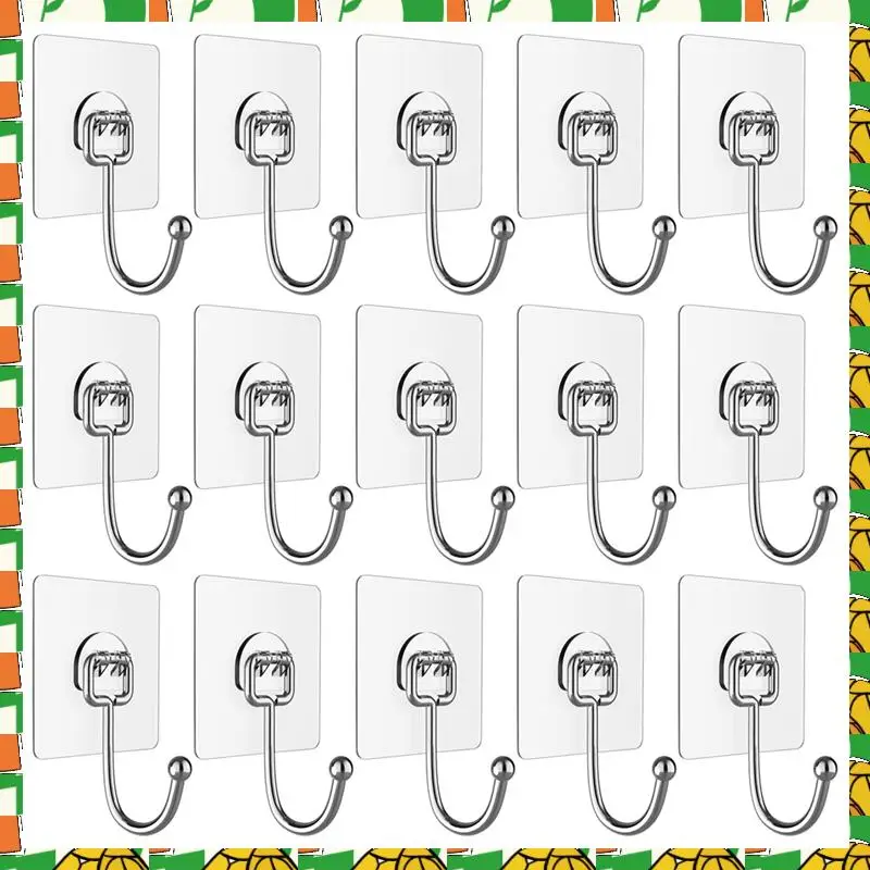 15 PCS Adhesive Hooks Waterproof Transparent Hooks For Hanging Heavy Duty Wall Hooks For Bathroom Shower Kitchen
15 PCS Adhesive Hooks Waterproof Transparent Hooks For Hanging Heavy Duty Wall Hooks For Bathroom Shower Kitchen