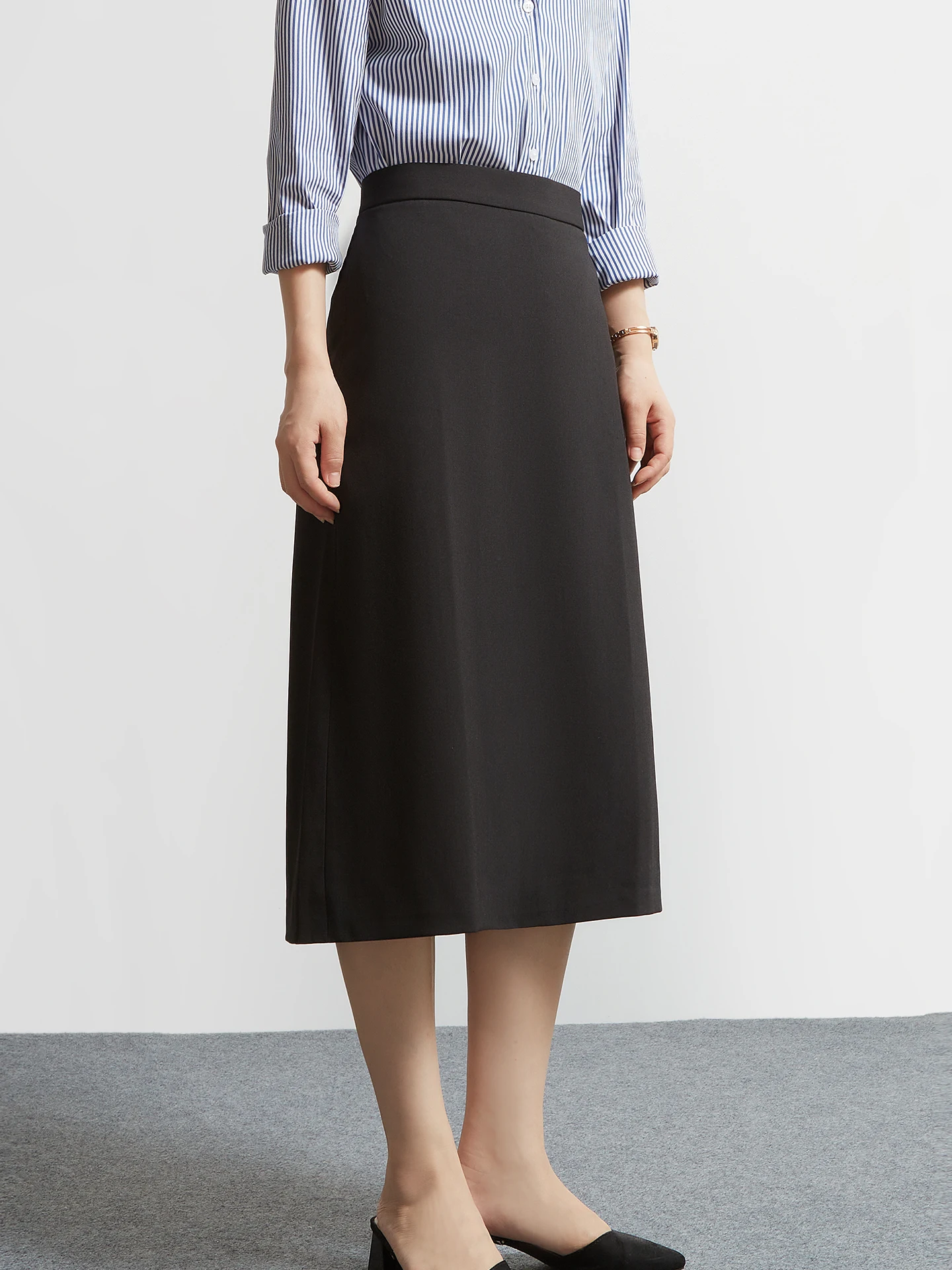 Black High Waist A-Line Skirt Commute Slit Women's Fashion Chicbliss Polyester Fiber Non-Stretch OL Style City Commute
Black High Waist A-Line Skirt Commute Slit Women's Fashion Chicbliss Polyester Fiber Non-Stretch OL Style City Commute