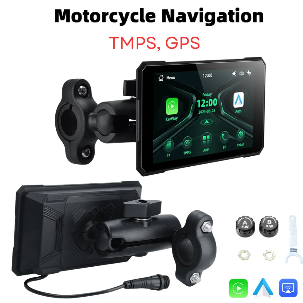 5.0 inch Wireless CarPlay Moto Android Auto Portable Digital GPS Moto Navigation Motorcycle Dashboard Display Screen TPMS
5.0 inch Wireless CarPlay Moto Android Auto Portable Digital GPS Moto Navigation Motorcycle Dashboard Display Screen TPMS
