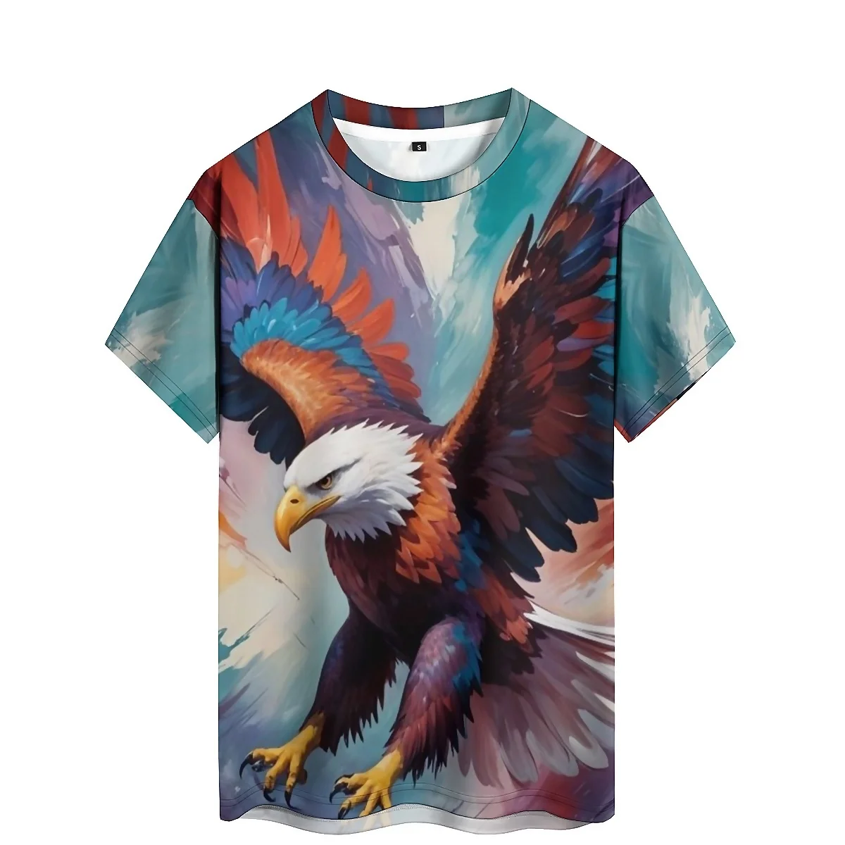 Harajuku style men's 3D printed short sleeved T-shirt with creative gradient loose fit, fun cartoon pattern, essential for parti
Harajuku style men's 3D printed short sleeved T-shirt with creative gradient loose fit, fun cartoon pattern, essential for parti