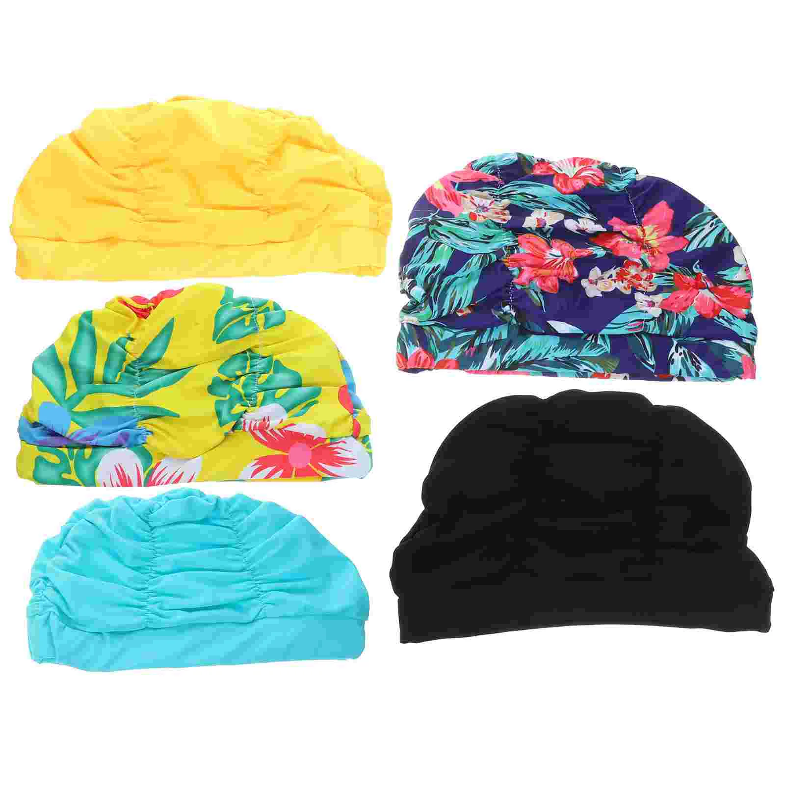 5 Pcs Pleated Cloth Swimming Cap for Larger Head Circumference Unisex Women Universal Miss
5 Pcs Pleated Cloth Swimming Cap for Larger Head Circumference Unisex Women Universal Miss