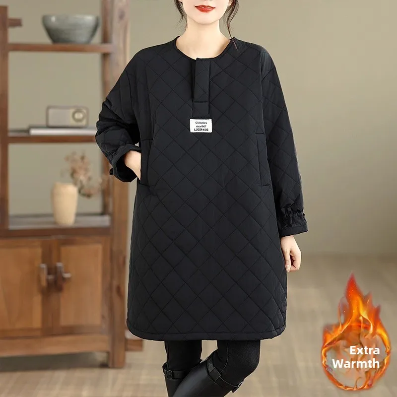 Зимний утепленный хлопковый пальто-дубленка для женщин, средней длины, с длинными рукавами
Зимний утепленный хлопковый пальто-дубленка для женщин, средней длины, с длинными рукавами