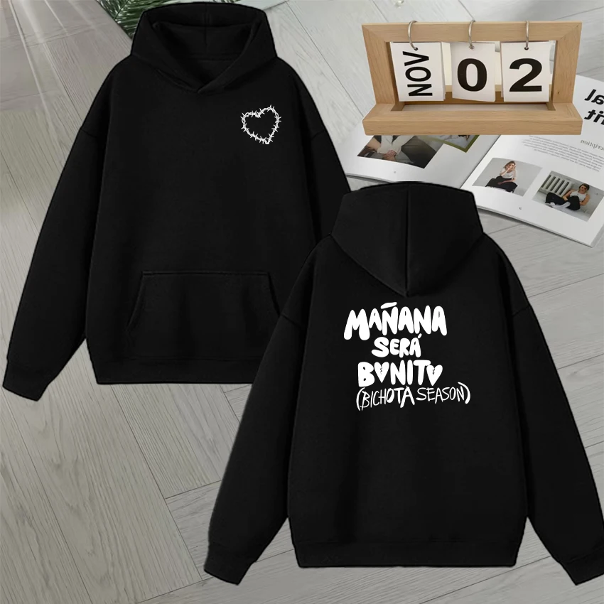 Karol G Mañana Será Bonito Graphic Double Sided Print Sweatshirt Men Women Autumn Winter Long sleeve Loose Fleece Hoodie Unisex
Karol G Mañana Será Bonito Graphic Double Sided Print Sweatshirt Men Women Autumn Winter Long sleeve Loose Fleece Hoodie Unisex