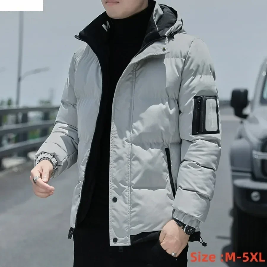 Winter Korean Style Parkas Men's Puffer Jacket Long Sleeve Hooded Coats Bomber Jacket Thicker Warm Zipper Outerwear for Men
Winter Korean Style Parkas Men's Puffer Jacket Long Sleeve Hooded Coats Bomber Jacket Thicker Warm Zipper Outerwear for Men