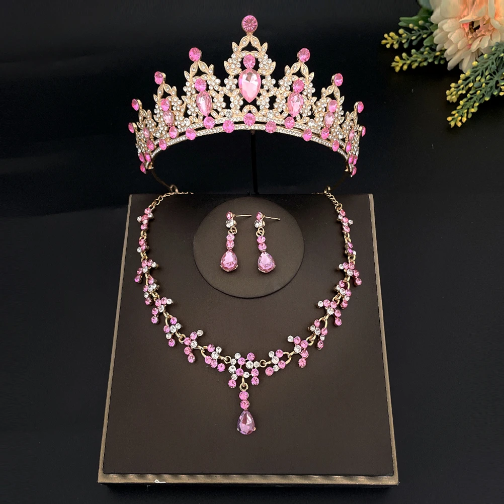 Wedding Jewelry Set Bridal Tiara Crown Necklace Earrings Crystal Choker Woman Elegant Design Practical Durability Birthday Prom
Wedding Jewelry Set Bridal Tiara Crown Necklace Earrings Crystal Choker Woman Elegant Design Practical Durability Birthday Prom