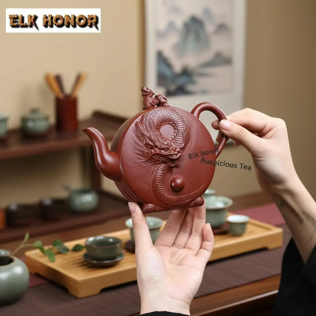 400ml Ancient Yixing Purple Clay Teapots Handmade Dragon Pot Raw Ore Clear Water Mud Kettle Chinese Zisha Tea Set Ornaments
400ml Ancient Yixing Purple Clay Teapots Handmade Dragon Pot Raw Ore Clear Water Mud Kettle Chinese Zisha Tea Set Ornaments