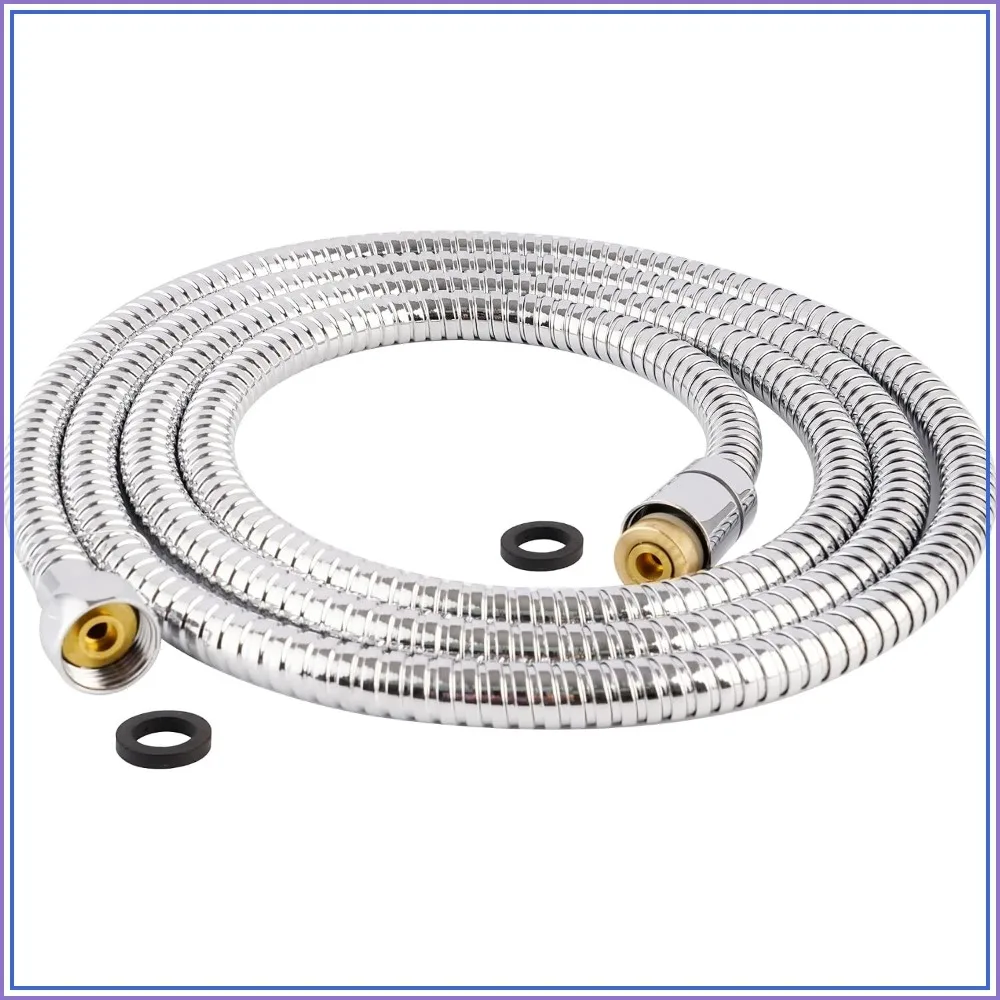 All Metal Shower Hose 90 inch (7.5 ft) Handheld Shower Head Hose 2.3m Extension Replacement with Brass Fittings Stainless Steel Polished Chrome
All Metal Shower Hose 90 inch (7.5 ft) Handheld Shower Head Hose 2.3m Extension Replacement with Brass Fittings Stainless Steel Polished Chrome
