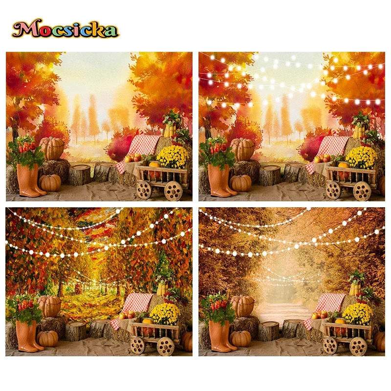 Mocsicka Autumn Decoration Photography Background Golden Forest Leaves Flower Pumpkin Tree Stake Lamp Backdrop Studio Photobooth
Mocsicka Autumn Decoration Photography Background Golden Forest Leaves Flower Pumpkin Tree Stake Lamp Backdrop Studio Photobooth