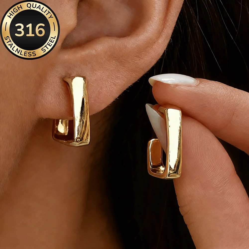 High quality stainless steel hypoallergenic golden earrings, anti-fading, simple and elegant, fashionable women's earrings suitable for daily wear or parties, jewelry accessories, exquisite gifts for women
High quality stainless steel hypoallergenic golden earrings, anti-fading, simple and elegant, fashionable women's earrings suitable for daily wear or parties, jewelry accessories, exquisite gifts for women