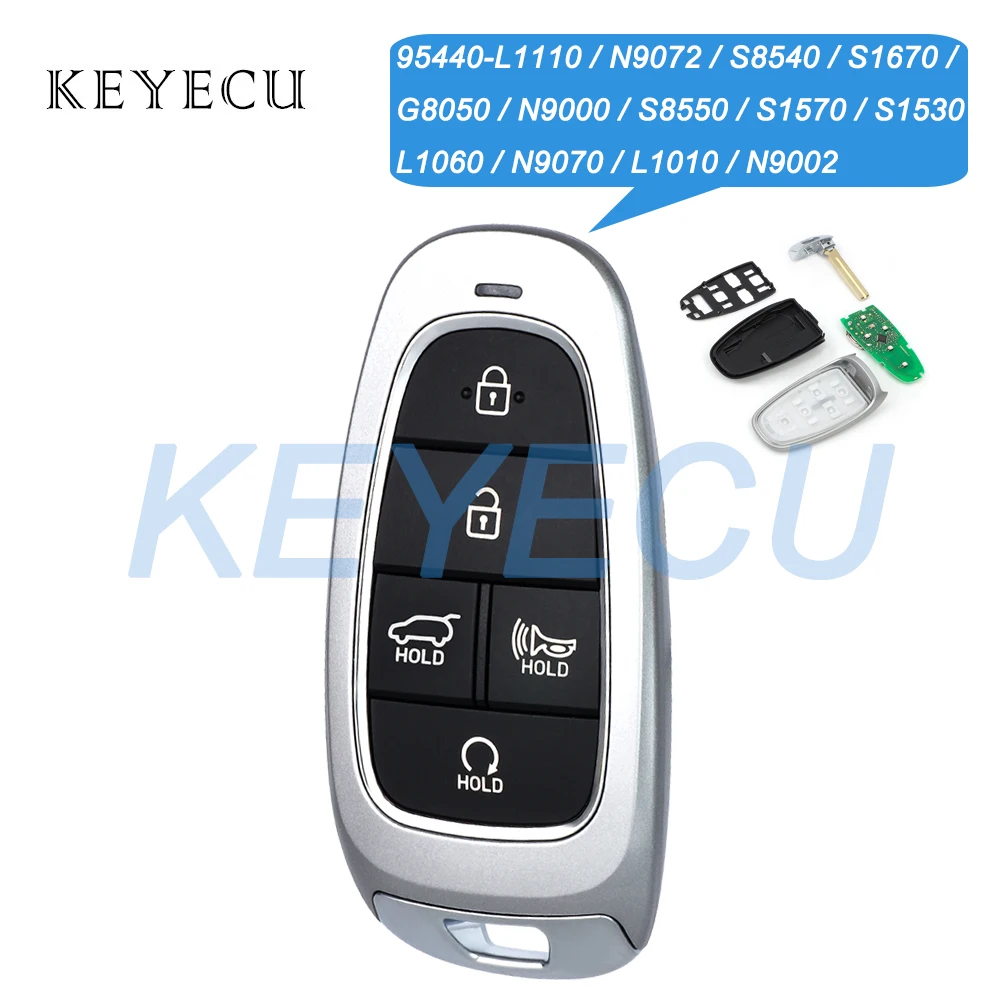 Keyecu 95440-L1110 N9072 S8540 S1670 G8050 N9000 S8550 S1570 S1530 L1060 N9070 L1010 N9002 For Hyundai Smart Remote Car Key Fob
Keyecu 95440-L1110 N9072 S8540 S1670 G8050 N9000 S8550 S1570 S1530 L1060 N9070 L1010 N9002 For Hyundai Smart Remote Car Key Fob
