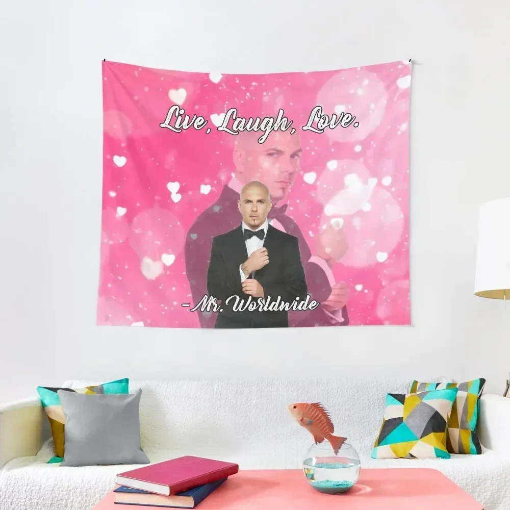 Mr Worldwide Says to Live Laugh Love Pink Smile Tapestry Bedroom Decor Aesthetic For Bedroom Wall Deco Tapestry 
Mr Worldwide Says to Live Laugh Love Pink Smile Tapestry Bedroom Decor Aesthetic For Bedroom Wall Deco Tapestry