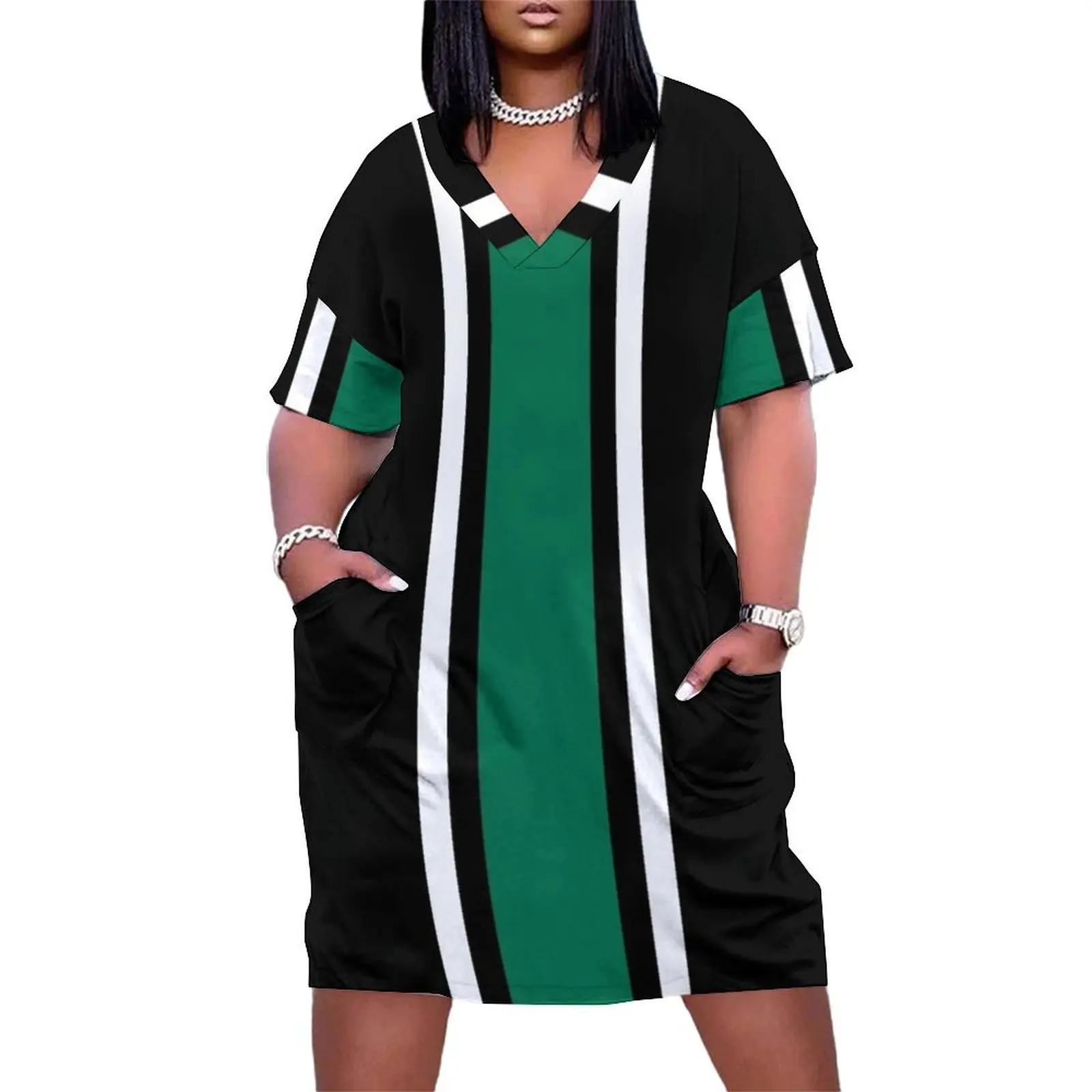 Black, White, & Green Vertical Power Stripe Loose Pocket Dress dresses for special events women long dresses dress summer
Black, White, & Green Vertical Power Stripe Loose Pocket Dress dresses for special events women long dresses dress summer