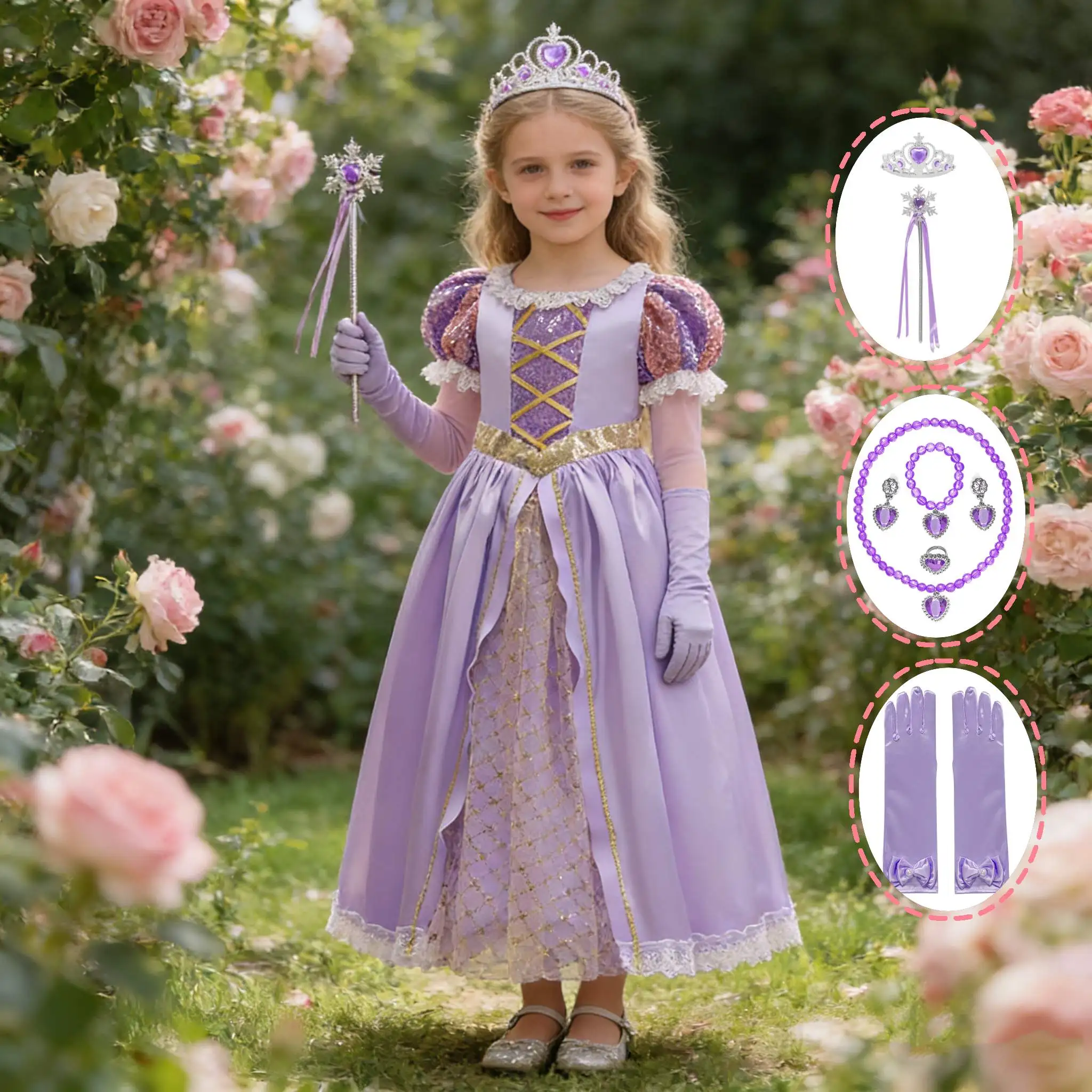 Purple Long Sleeve Toddler Mesh for Girls Kids Cosplay Flower Print Dress Kids Splicing Carnival Party Prom Gown Dress 2-10Y
Purple Long Sleeve Toddler Mesh for Girls Kids Cosplay Flower Print Dress Kids Splicing Carnival Party Prom Gown Dress 2-10Y