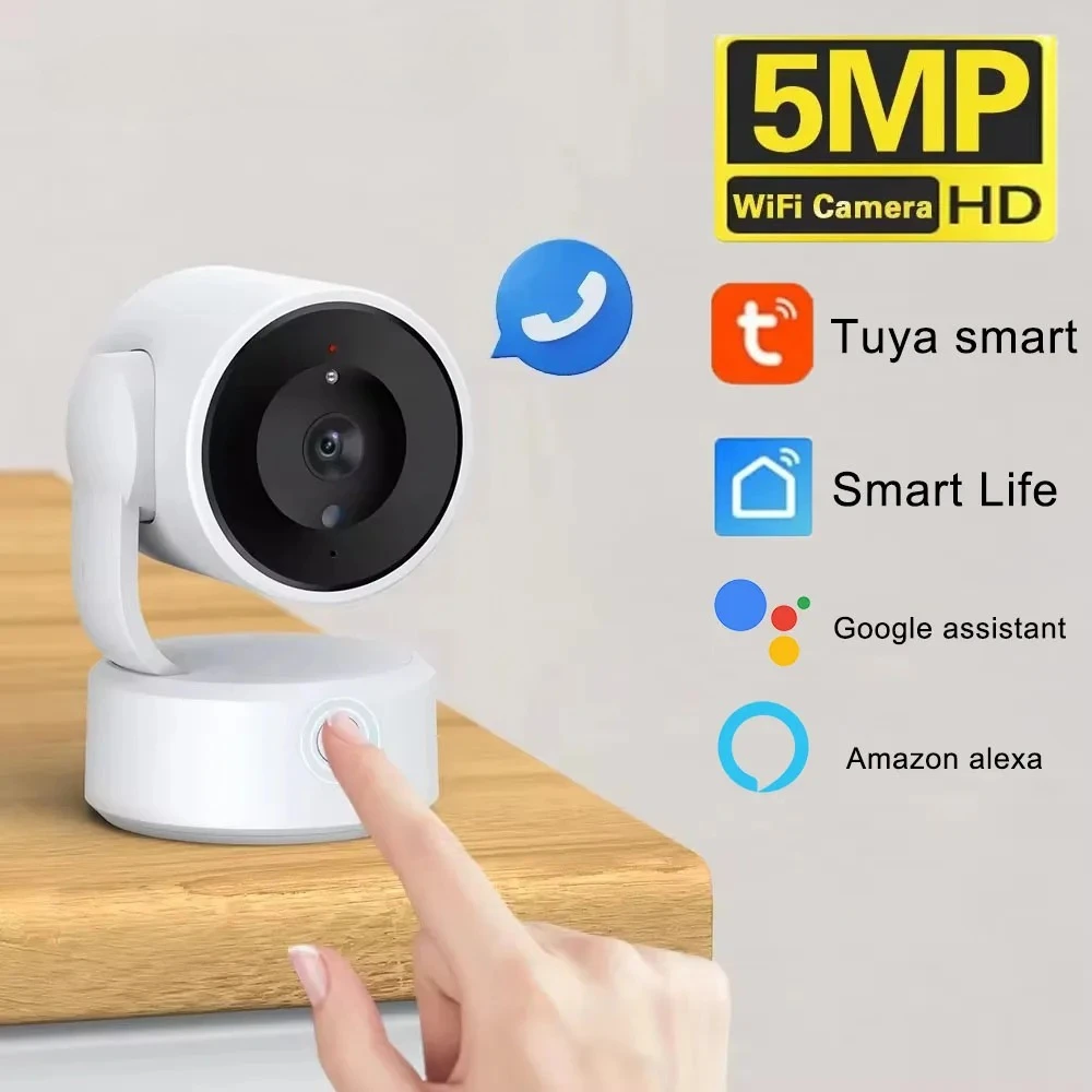 WIFI Tuya Camera Indoor 5MP Baby Monitor Two Way Talk 4X Zoom PTZ 360° Surveillance Cameras Support Alexa Google Smart Life
WIFI Tuya Camera Indoor 5MP Baby Monitor Two Way Talk 4X Zoom PTZ 360° Surveillance Cameras Support Alexa Google Smart Life