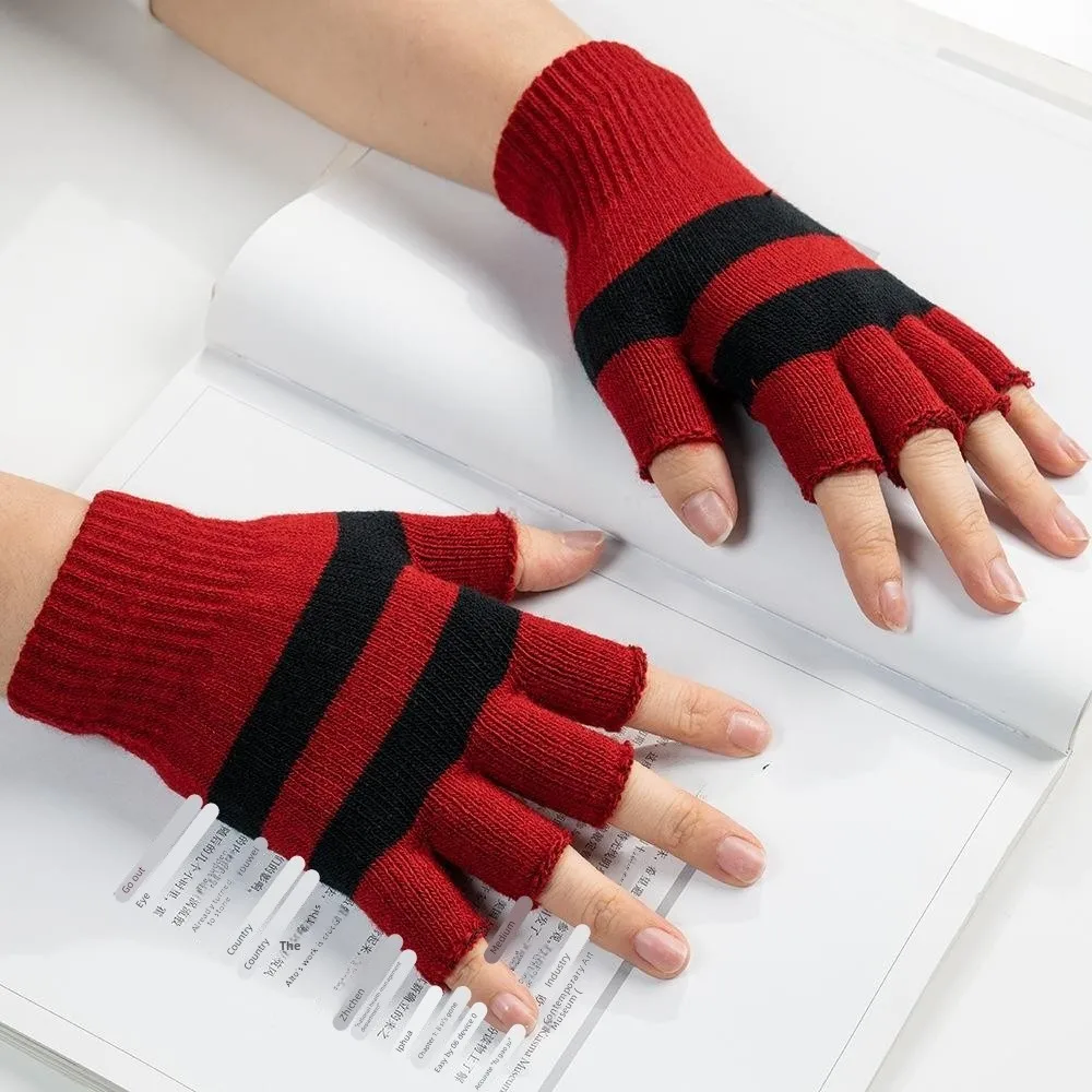 Thin Knitted Half Finger Gloves for Women Winter Transparent Design Suitable for Writing And Computer Keyboard Typing
Thin Knitted Half Finger Gloves for Women Winter Transparent Design Suitable for Writing And Computer Keyboard Typing